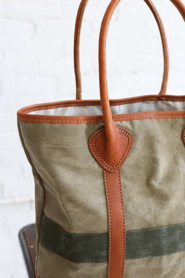 1940's Era Salvaged Canvas Tote Bag