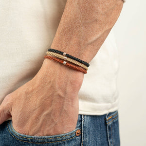 Men's Braided Bracelet | Rope Bracelet | Silver Bracelet | : Olive Gren