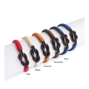 Men's Infinity Knot Leather Bracelet  | Gift for Men |  : Sage