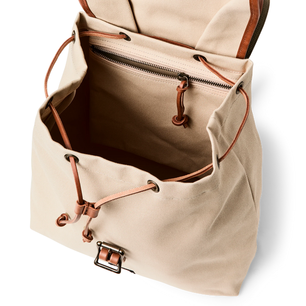 Rugged Twill Drawstring Backpack - Feather