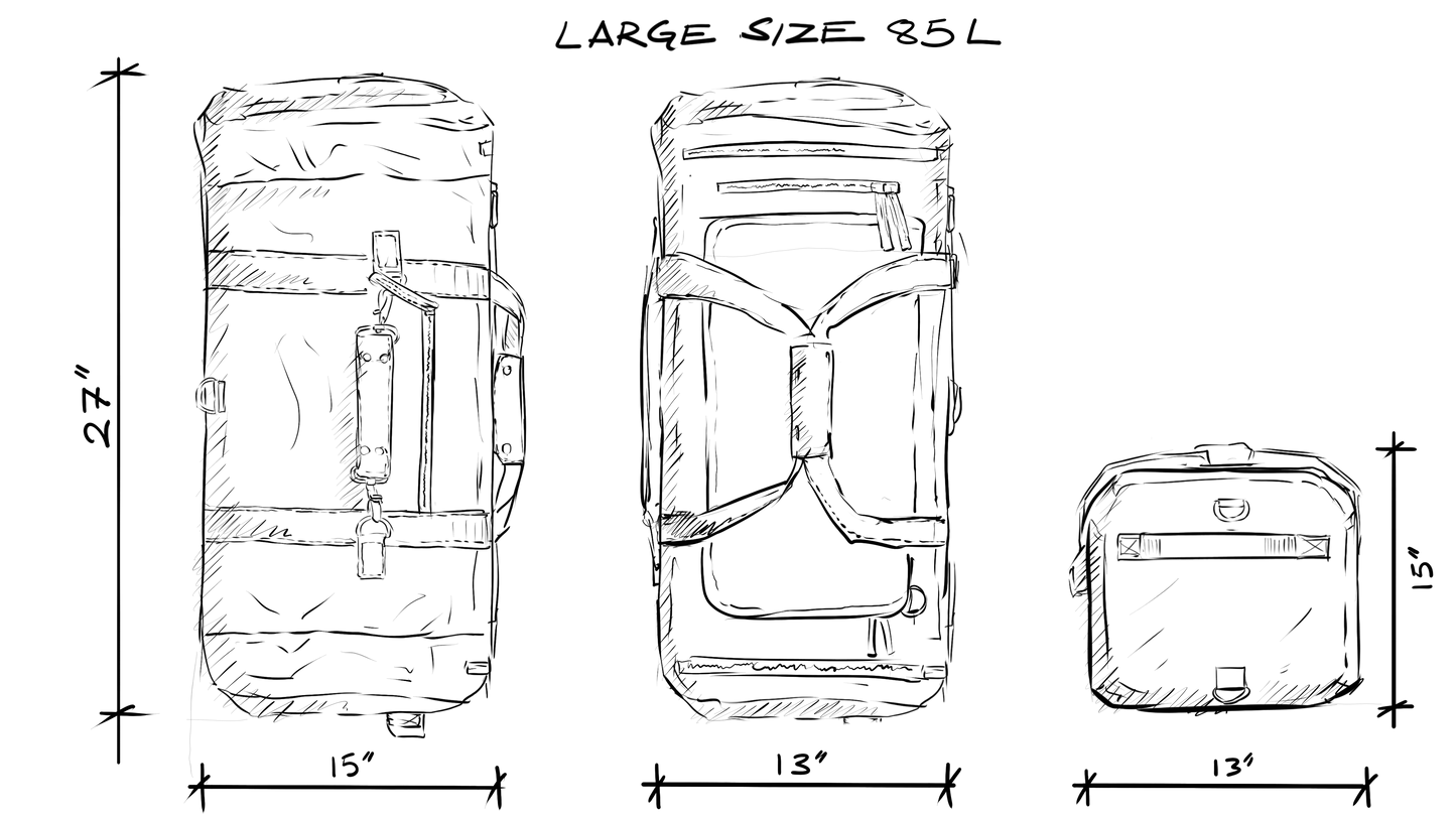 85L Nomad Canvas Duffel: Tan