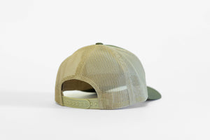Safety Third Trucker Hat: Moss/Khaki