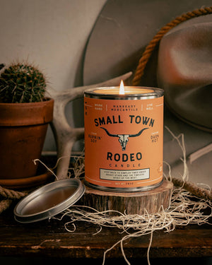 Tin Can Soy Candle 140z Small Town Rodeo Clean Burning