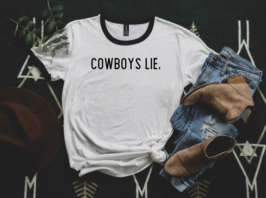 Cowboys Lie Ringer Tee