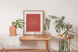 Golden Sunburst: 16x20 inch