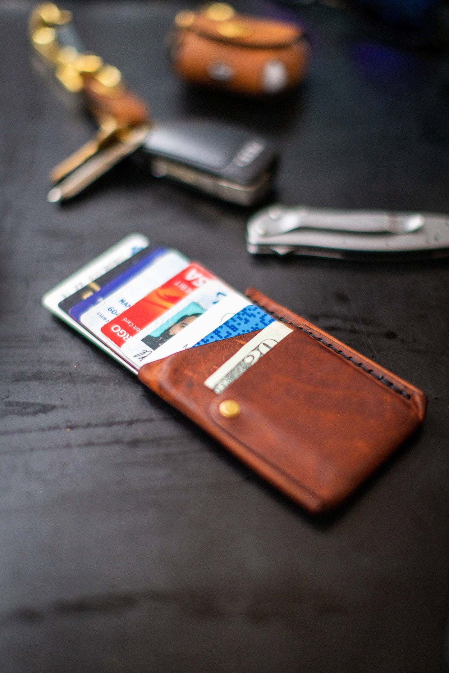 Big Spender Leather Wallet – Pecan – Slim Card Holder