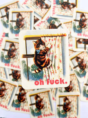 Oh Fuck Kitty Cat Sticker