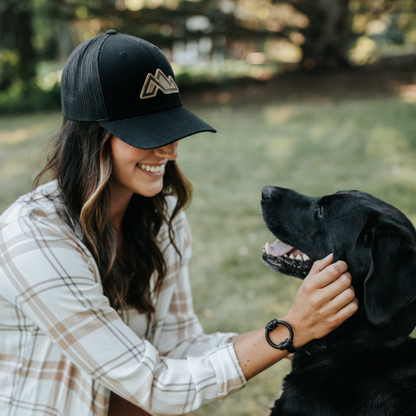 Mountain Icon Hat: Heather Gray/White