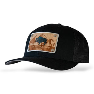Wood Patch Bison Hat: Black