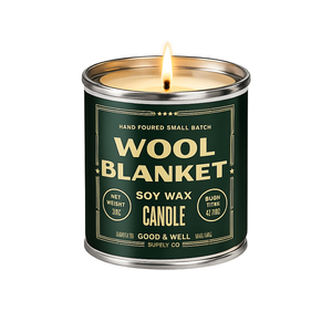 Wool Blanket Soy Candle - Fall Collection: 1/2 Pint / Cotton Wick