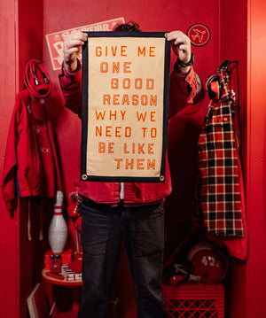 Give Me One Good Reason Why ... Camp Flag • Blink-182 x Oxford Pennant