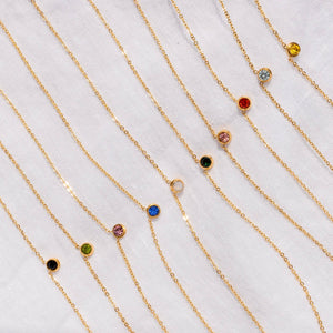Star Stone Necklace: April/Clear