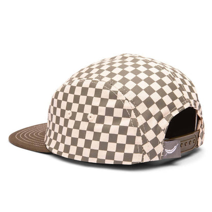 Peace Checkered Kids Flat Brim Hat