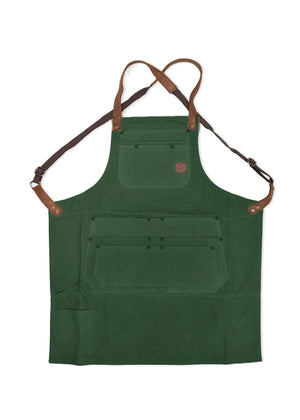 Canvas Shop Apron: Olive / O/S