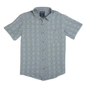 City Slicker Button Up : Arizola Chevron : Faded Blue