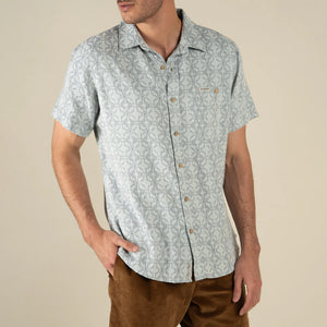 City Slicker Button Up : Arizola Chevron : Faded Blue