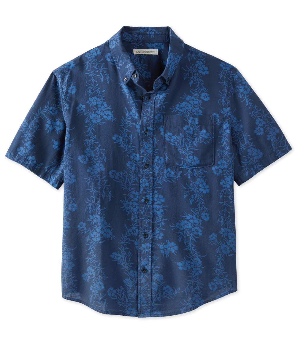 Short Sleeve Studio Shirt- Marine Wildflower