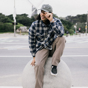 Backwoods Overshirt Jacket Flannel - Navy