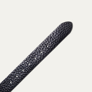 Shrunken Bison Belt - Black