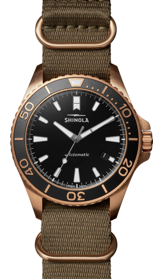 Bronze Monster 43mm : Khaki Nylon Strap