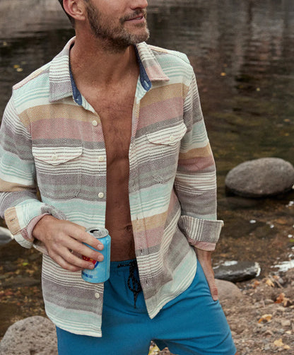 Blanket Shirt - Cloud Sonoran Stripe