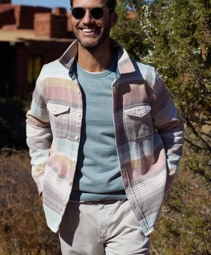 Blanket Shirt - Cloud Sonoran Stripe