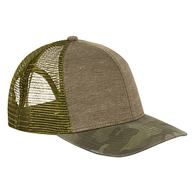 Dri-Duck PIque Camo Trucker - Olive