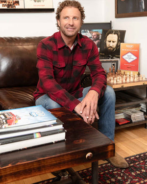 Desert Son Hero Knit Flannel : Red/Charcoal