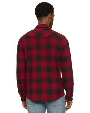 Desert Son Hero Knit Flannel : Red/Charcoal
