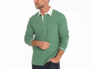 Waffle Rugby Shirt - Heather Green