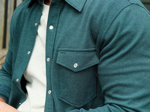 Chill-Knit Pearl Snap Twill : Sapphire