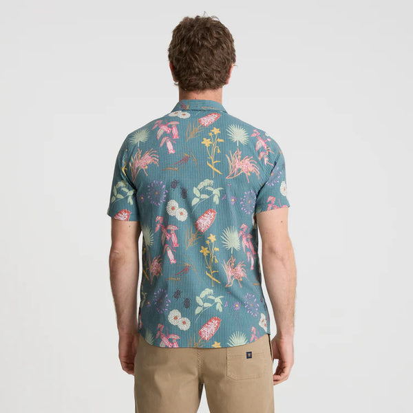 Bless Up SS Button Up - Deep Sea
