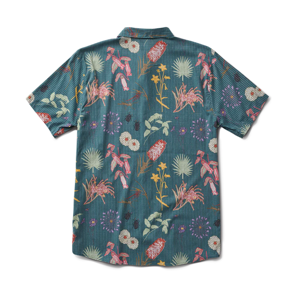 Bless Up SS Button Up - Deep Sea