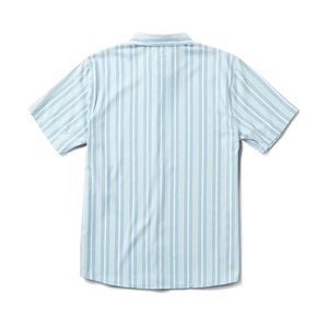 Bless Up SS Button Up - Dusty Blue Stripes