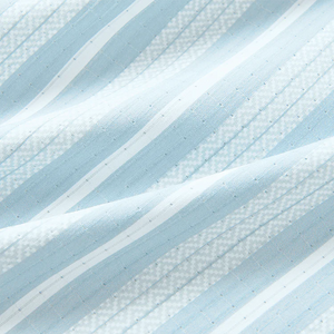 Bless Up SS Button Up - Dusty Blue Stripes