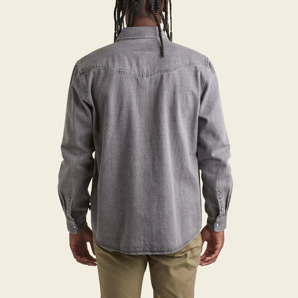 Dust Up Denim Snapshirt : Jovi Grey Wash