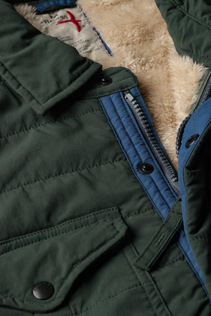 Quilted Super Fleece Jacket - Dark Forest