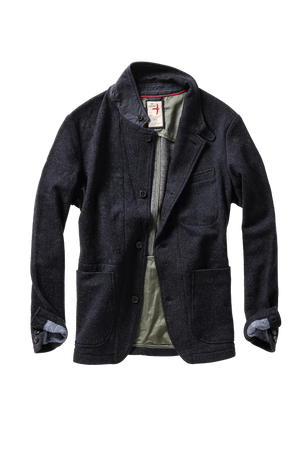 Sweater Trap Blazer - Dark Heather navy