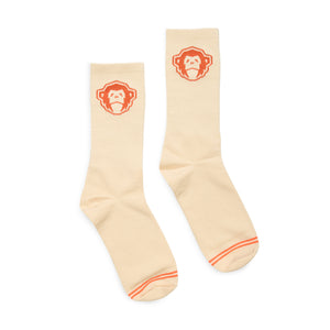 El Mono Socks White/Orange