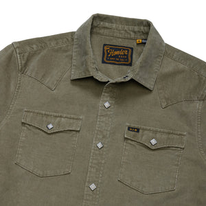 Banning Corduroy Snapshirt - Aloe