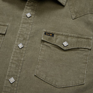 Banning Corduroy Snapshirt - Aloe