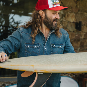 Dust Up Denim Snapshirt : Bolan Classic Wash