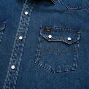 Dust Up Denim Snapshirt : Bolan Classic Wash