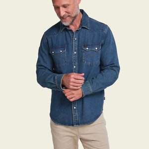 Dust Up Denim Snapshirt : Bolan Classic Wash