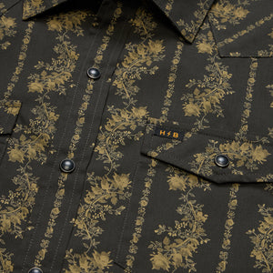 H Bar B Snapshirt - Grandpas Curtains - Antique Black