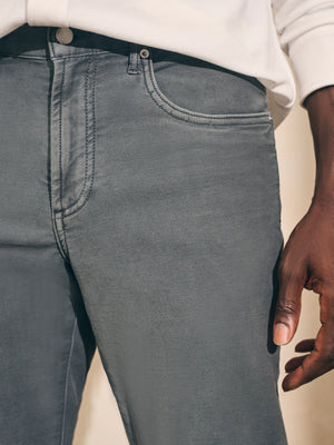 Stretch Terry 5-Pocket Pant- Slate