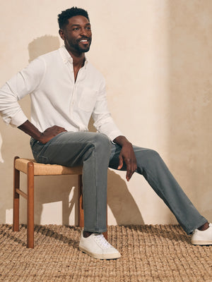 Stretch Terry 5-Pocket Pant- Slate