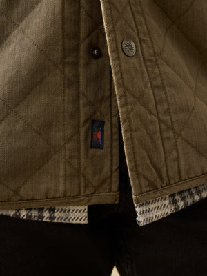 Doug Good Feather Reversible Bondi Jacket - Prairie Olive