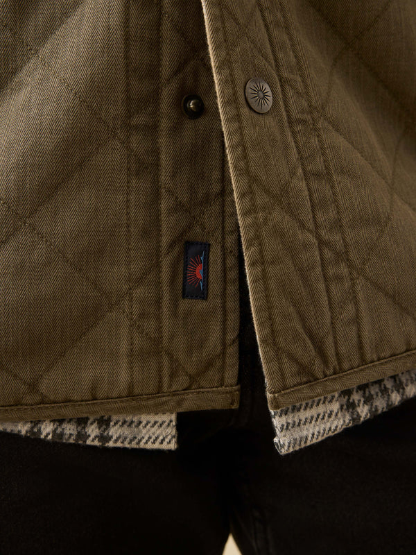 Doug Good Feather Reversible Bondi Jacket - Prairie Olive
