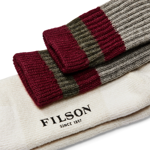 1970s Logger Thermal Socks - Forest/Maroon